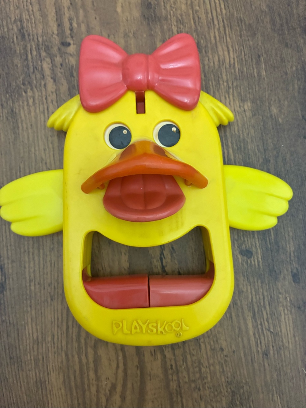 Vintage Playskool Click Clack Duck Baby Toy